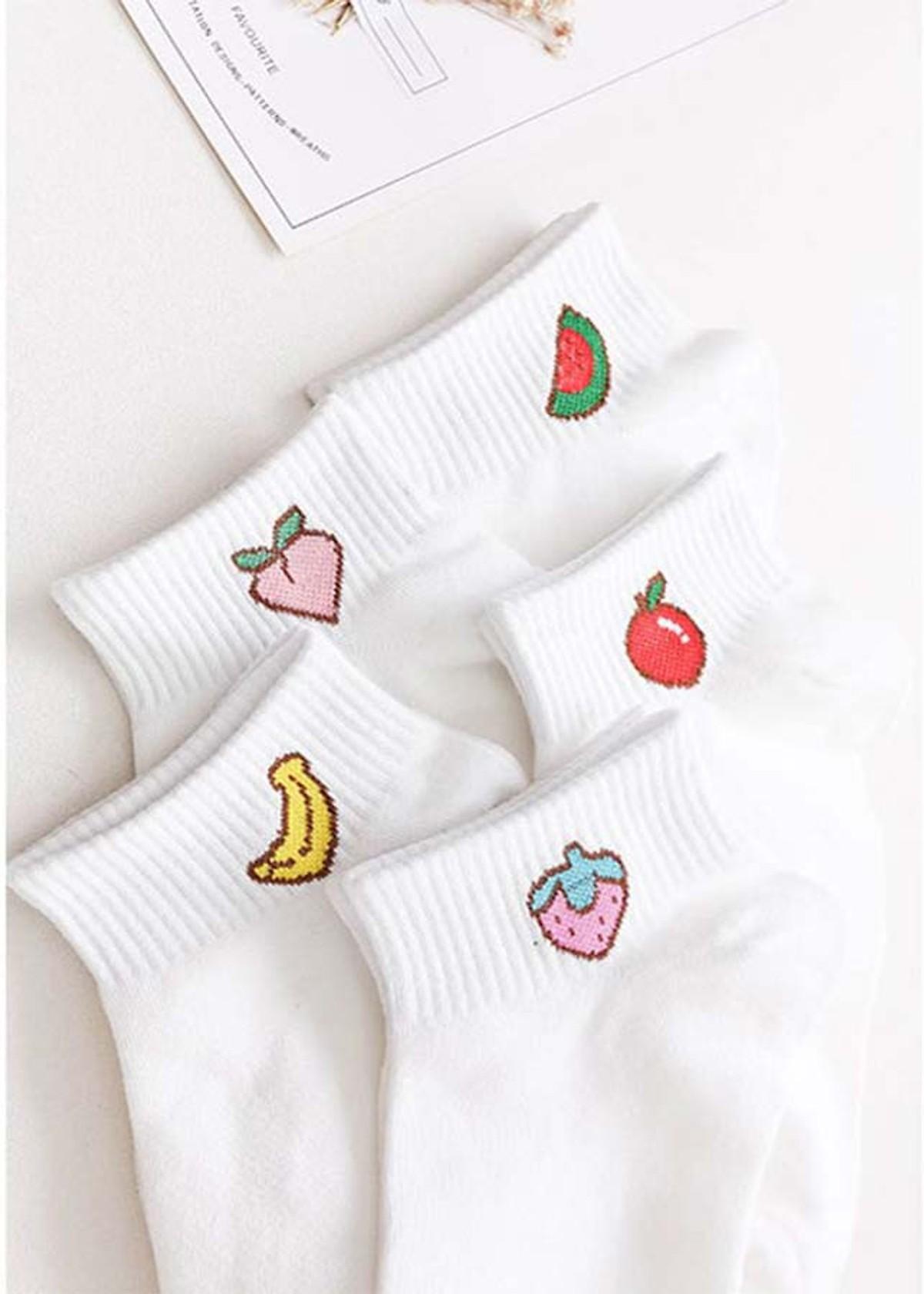Combo 5 đôi tất hoa quả nữ siêu xinh