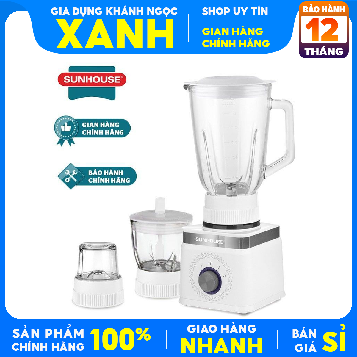 Sunhouse shd5582w multi-functional blender for Display Store-12 months warranty glass blender materials