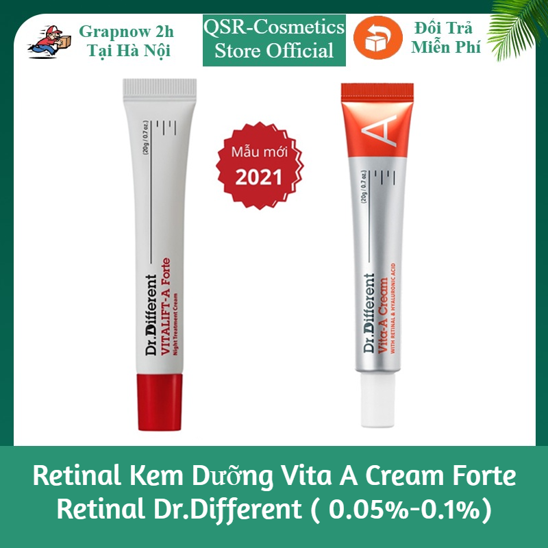 Kem Dưỡng Da Dr.different Vita A Cream Forte Retinal (0.1%- 0.05%)
