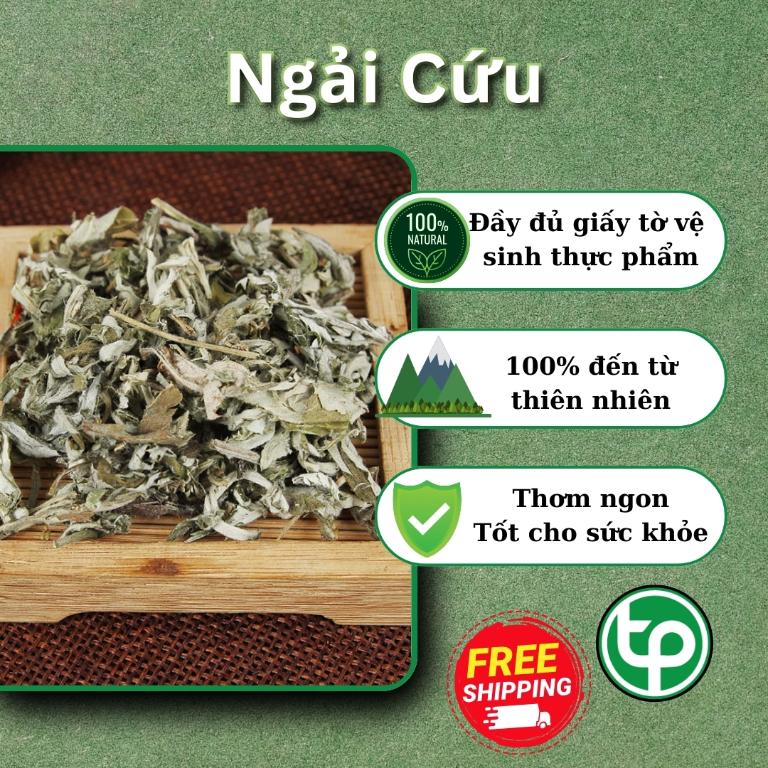 Ngải cứu sấy khô 1kg - Thảo Dược Tấn Phát - Hàng loại 1 chuyên dùng để pha trà tốt cho sức khỏe