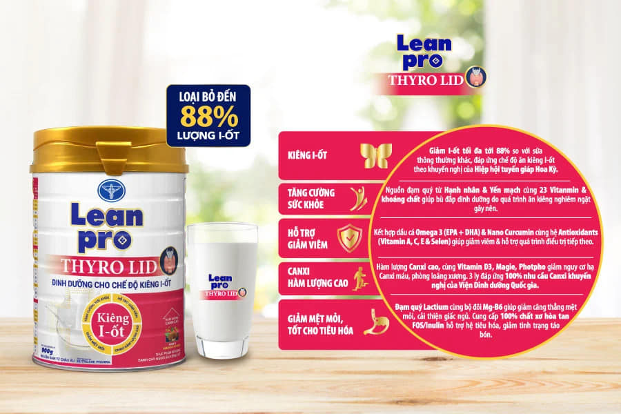 Thực dưỡng Leanpro Thyro Lid dành cho chế dộ kiêng I-ốt