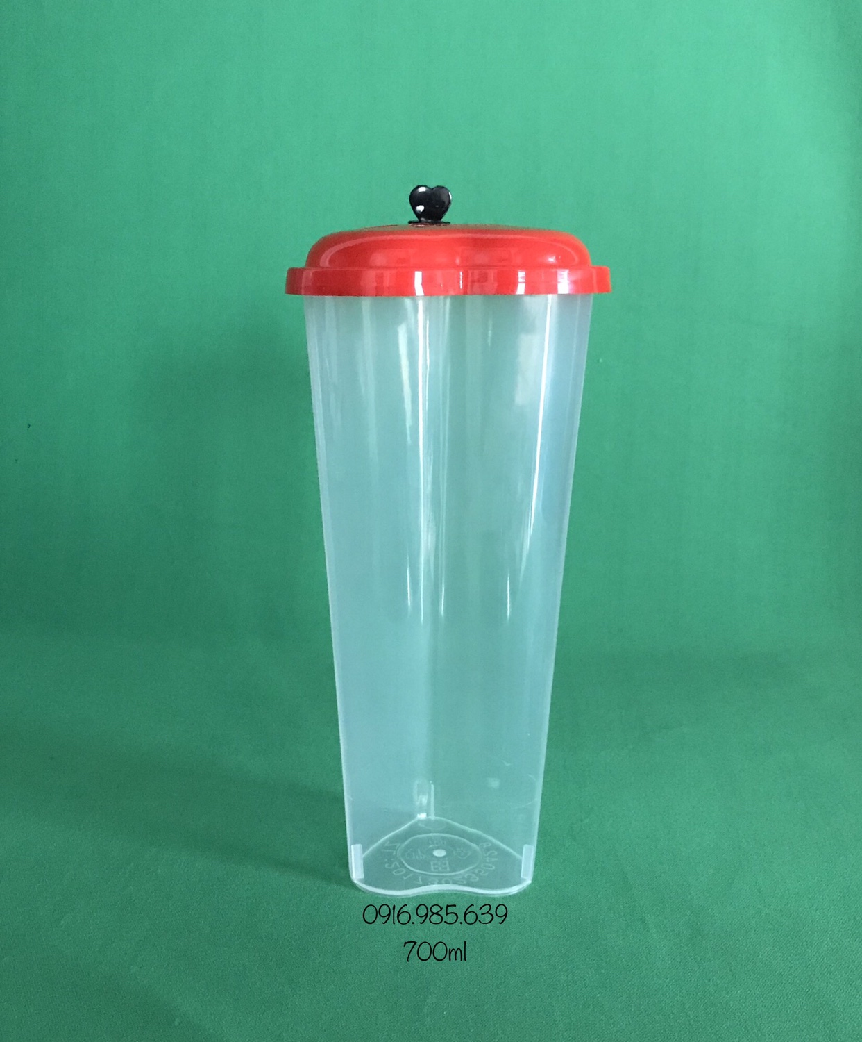 100 LY PP TRÁI TIM 700ML + NẮP + NÚT TIM