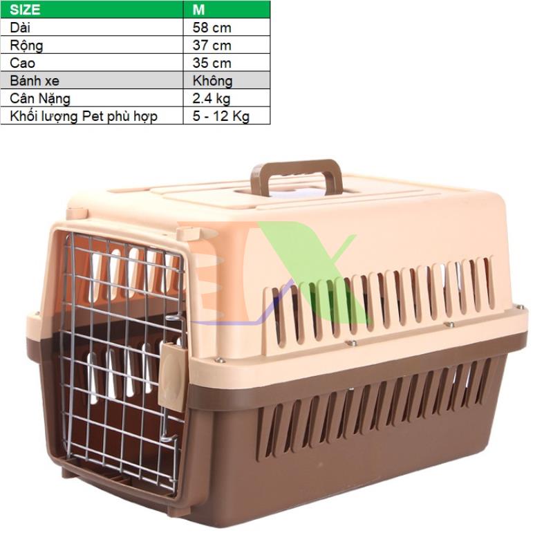 Transport cage pet (size S), aviation cage for dogs, cat (white-blue)