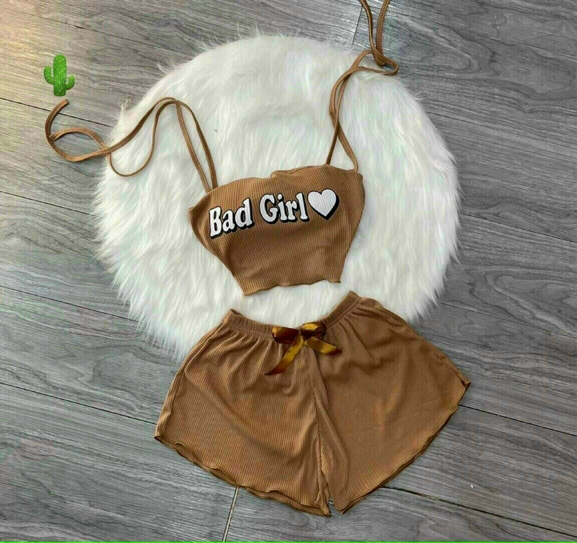 Sét bộ áo dây girl + quần kiểu (áo có mút ngực )