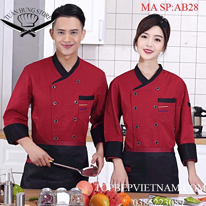 áo đầu bếp,đồng phục bếp cao cấp ab28