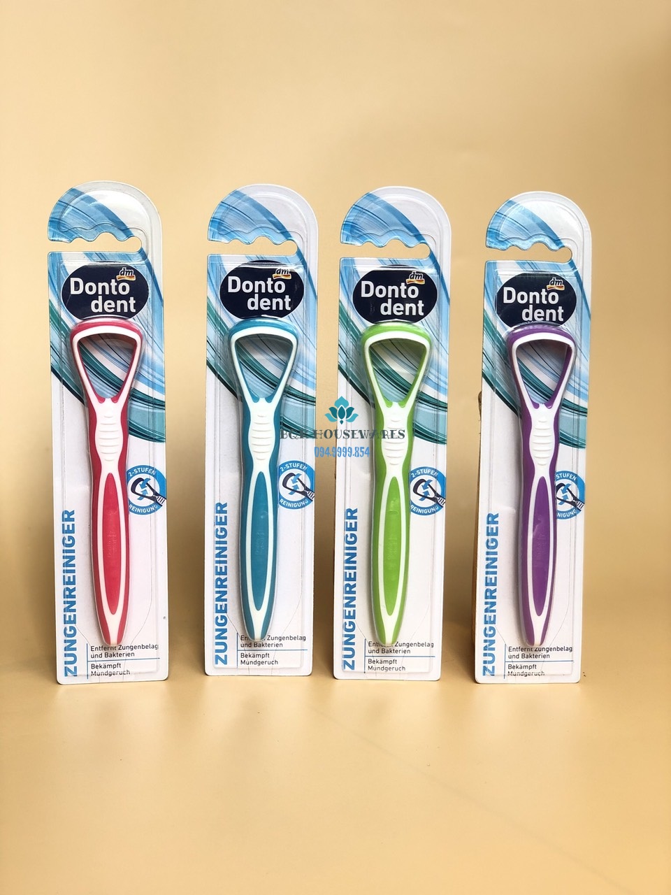 [HCM]Dụng cụ Cạo lưỡi Dontodent - Hàng Đức ( giao màu ngẫu nhiên)