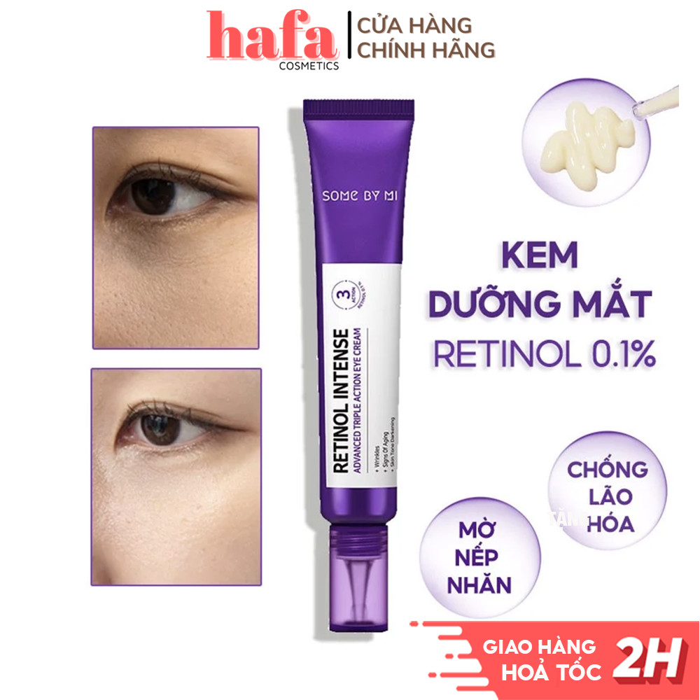 Kem Dưỡng Mắt Retinol Some By Mi Giảm Quầng Thâm, Chống Lão Hóa Some By Mi Retinol Intense Advanced Triple Action Eye Cream 30ml