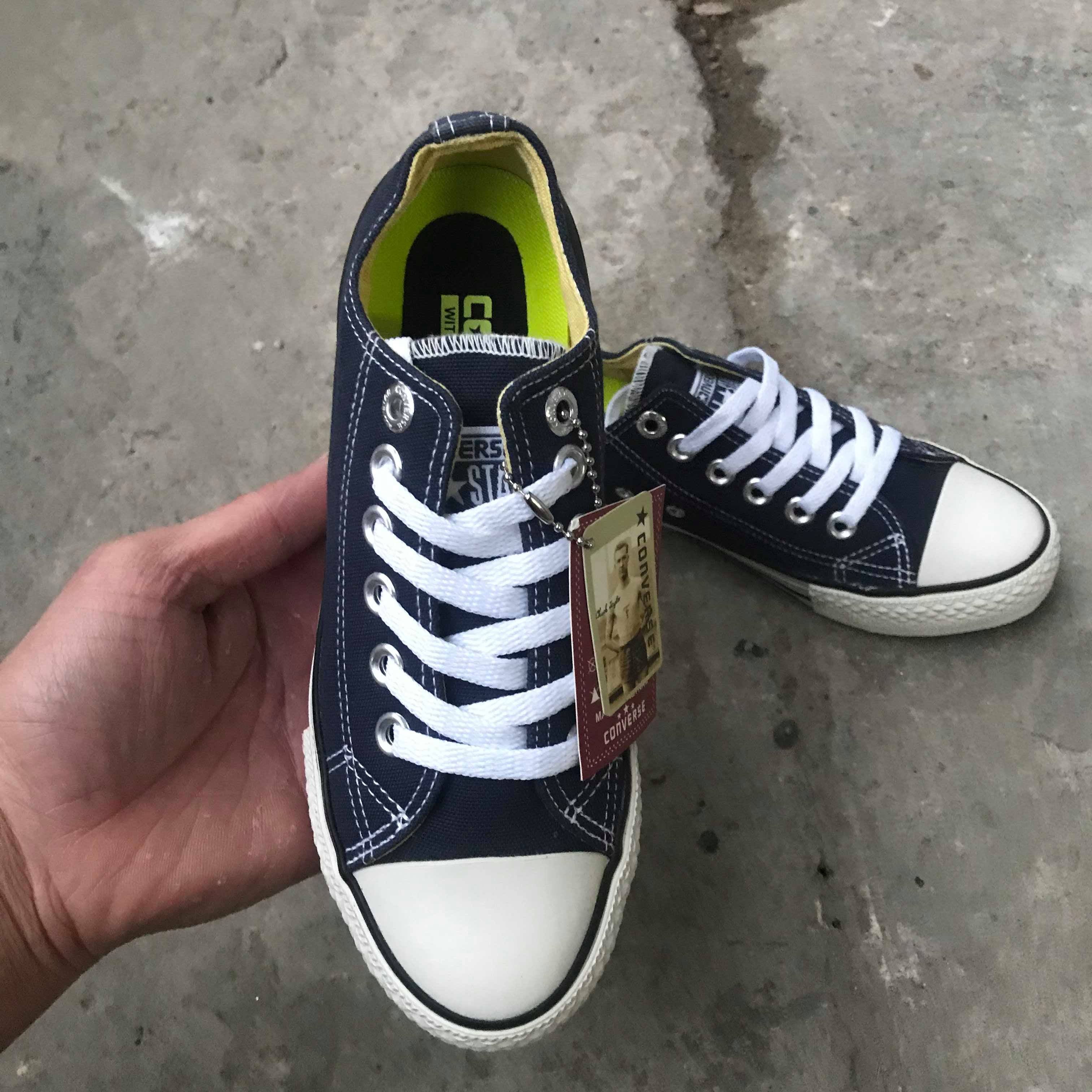 GIÀY CONVERSE Xanh navy thấp cổ (Full box)