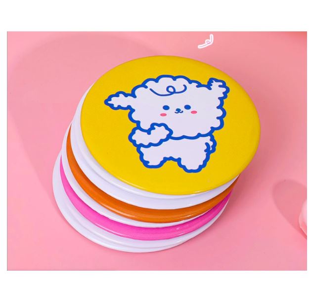 set 2 gương mini 1 mặt hoạt hình cute