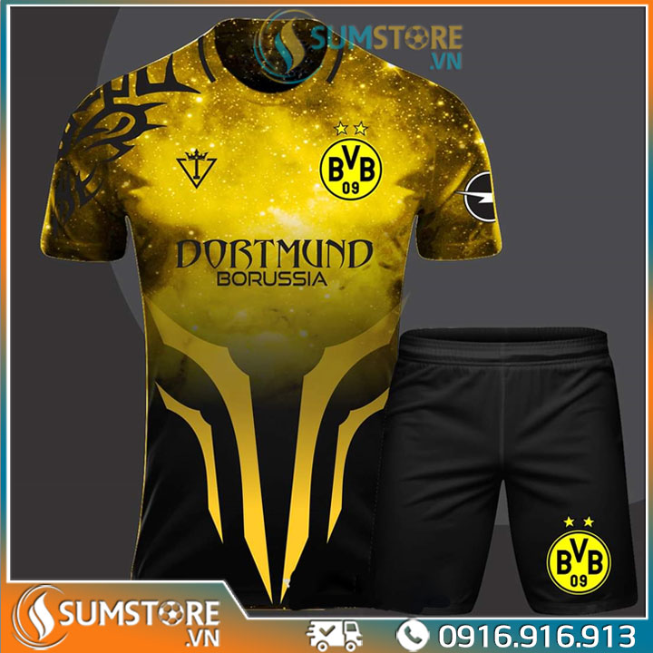 Áo Bóng Đá Độc Lạ Đẹp - Đồ Đá Banh CLB Dot Mun Galaxy Cực Chất Vải Thun Lạnh Thái Cao Cấp (Có Kèm Hì