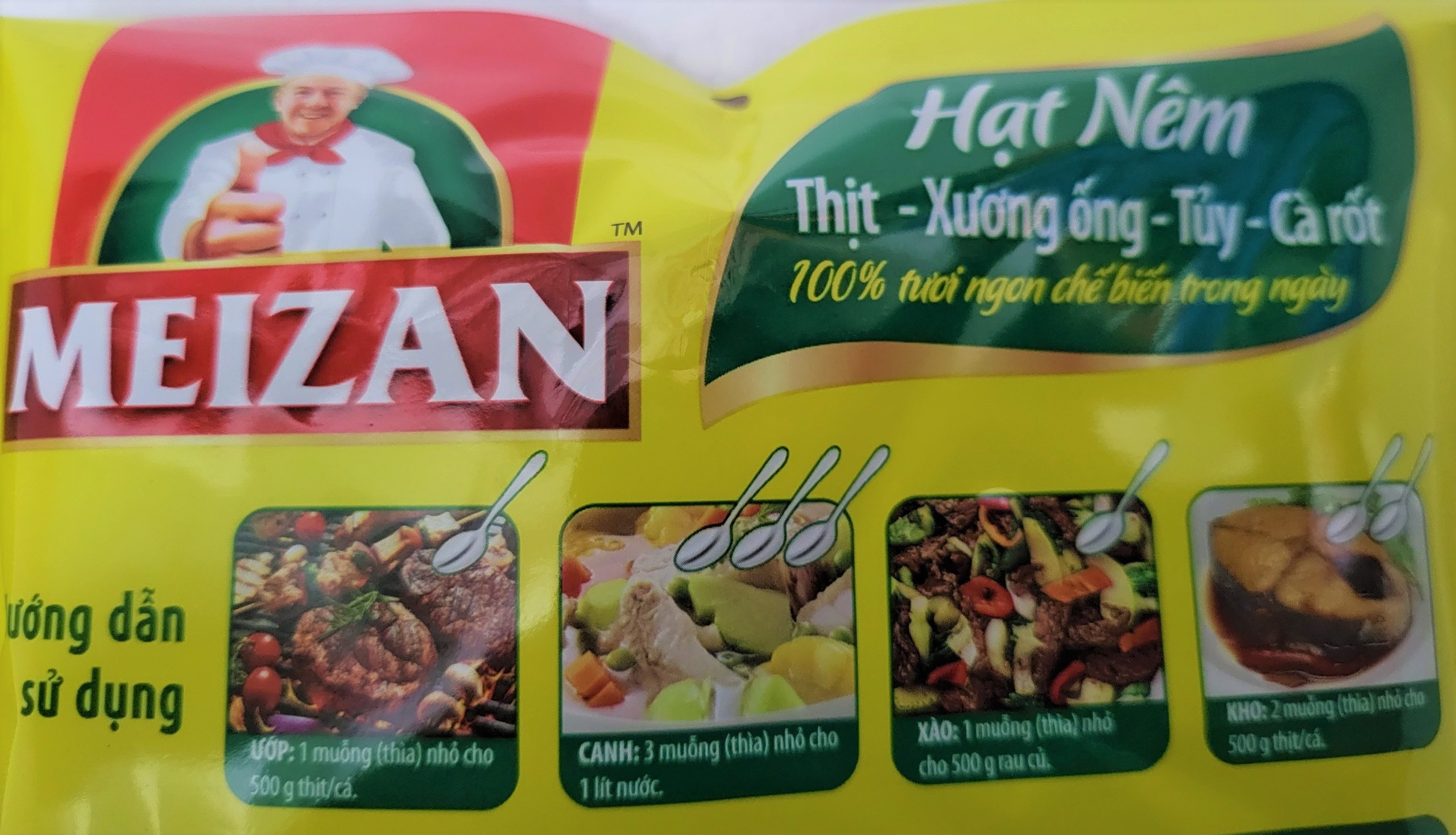 [Gói nhỏ 400g] HẠT NÊM VỊ HEO [VN] MEIZAN Pork Seasoning