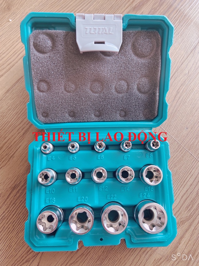 Bộ 14 đầu tuýp loại e total thktets0114