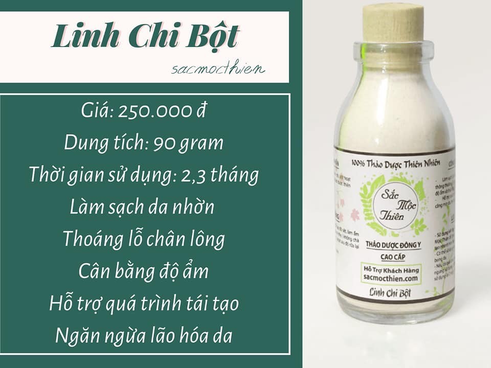CHÍNH HÃNG - Linh Chi Mộc Bột Rửa Mặt Giá Ưu Đãi