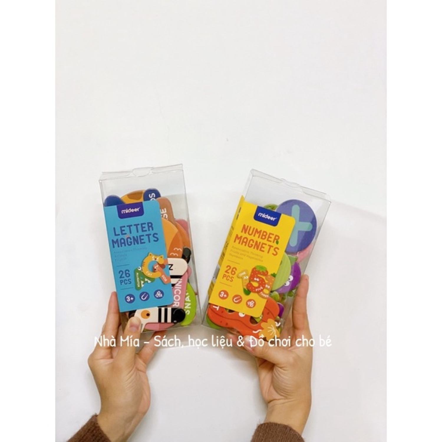 Bảng chữ cái nam châm mideer chính hãng, bảng chữ số nam châm giúp trẻ học chữ cái, chữ số nhận biết con vật