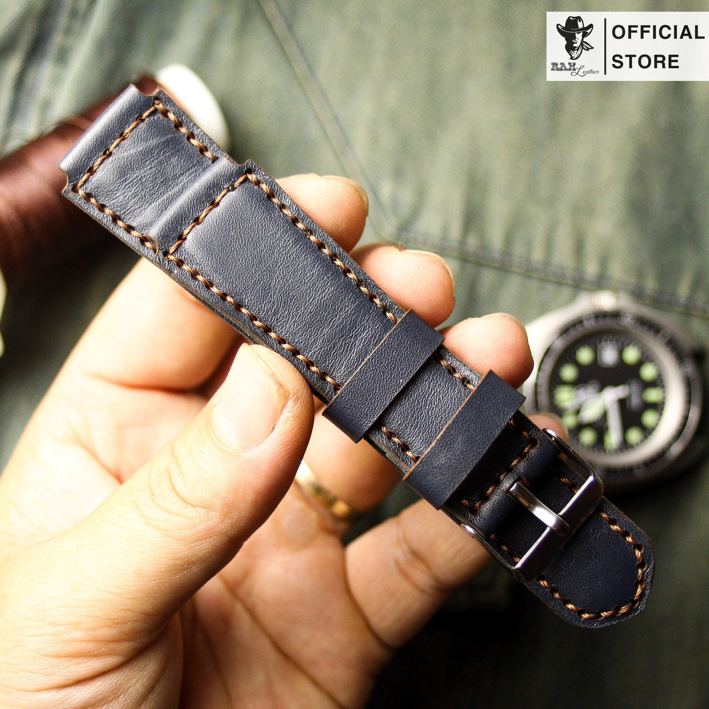 WATCH STRAPS DOUBLE COW LEATHER REAL