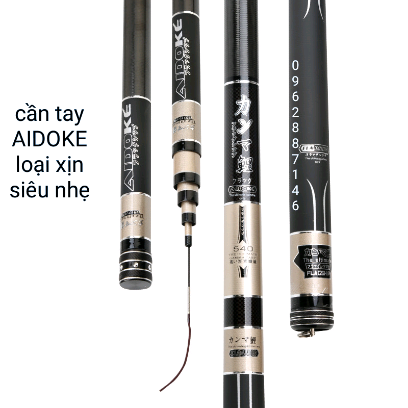 cần câu tay hàng xách tay aidoke loại xịn carbon siêu nhẹ