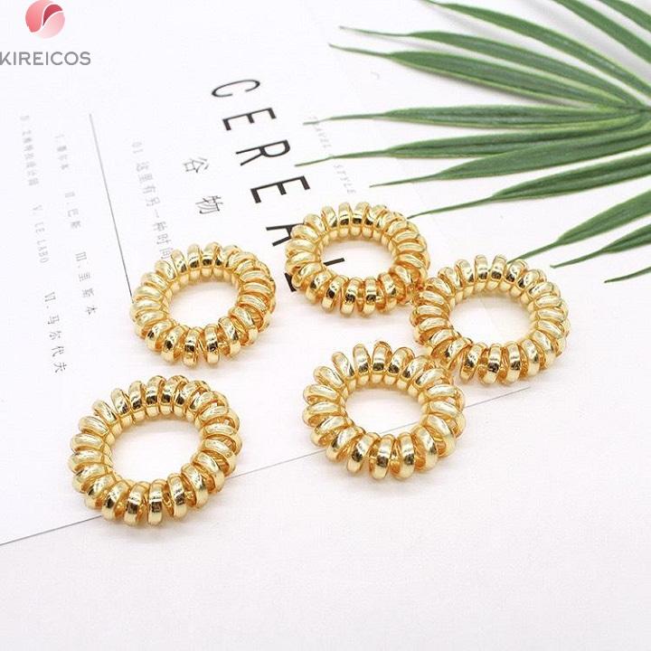 Hộp 10 Dây Cột Tóc Buộc Tóc Nhựa Xoắn 2 Màu