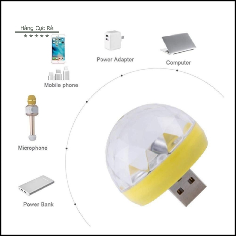 Đèn led mini ánh sáng nhiều màu - Dùng trang trí sân khấu, karaoke, phòng ngủ