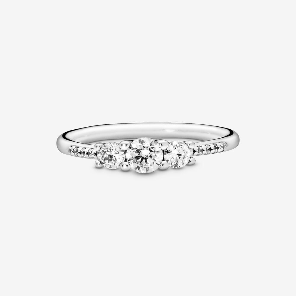 Nhẫn Pandora Clear Three-Stone Ring