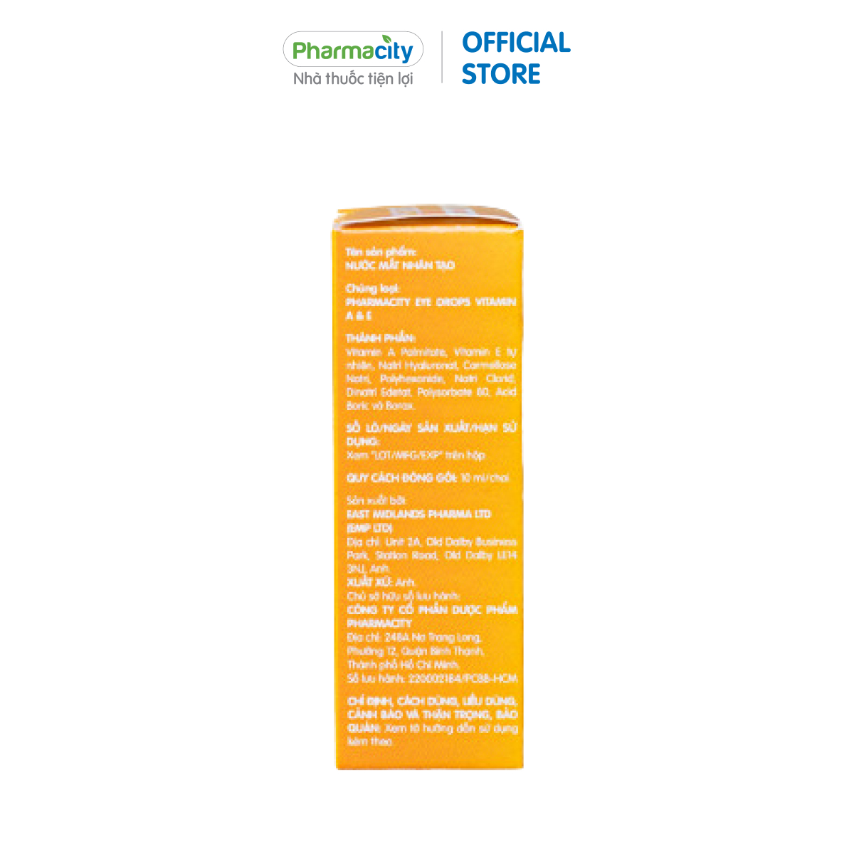 Dung dịch nhỏ mắt Pharmacity Eye Drops - Vitamin A & E (Chai 10ml/ Hộp)
