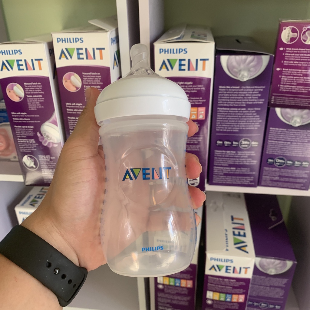 Bình sữa Philips AVENT Natural 260ml mẫu cũ kèm Núm số 2