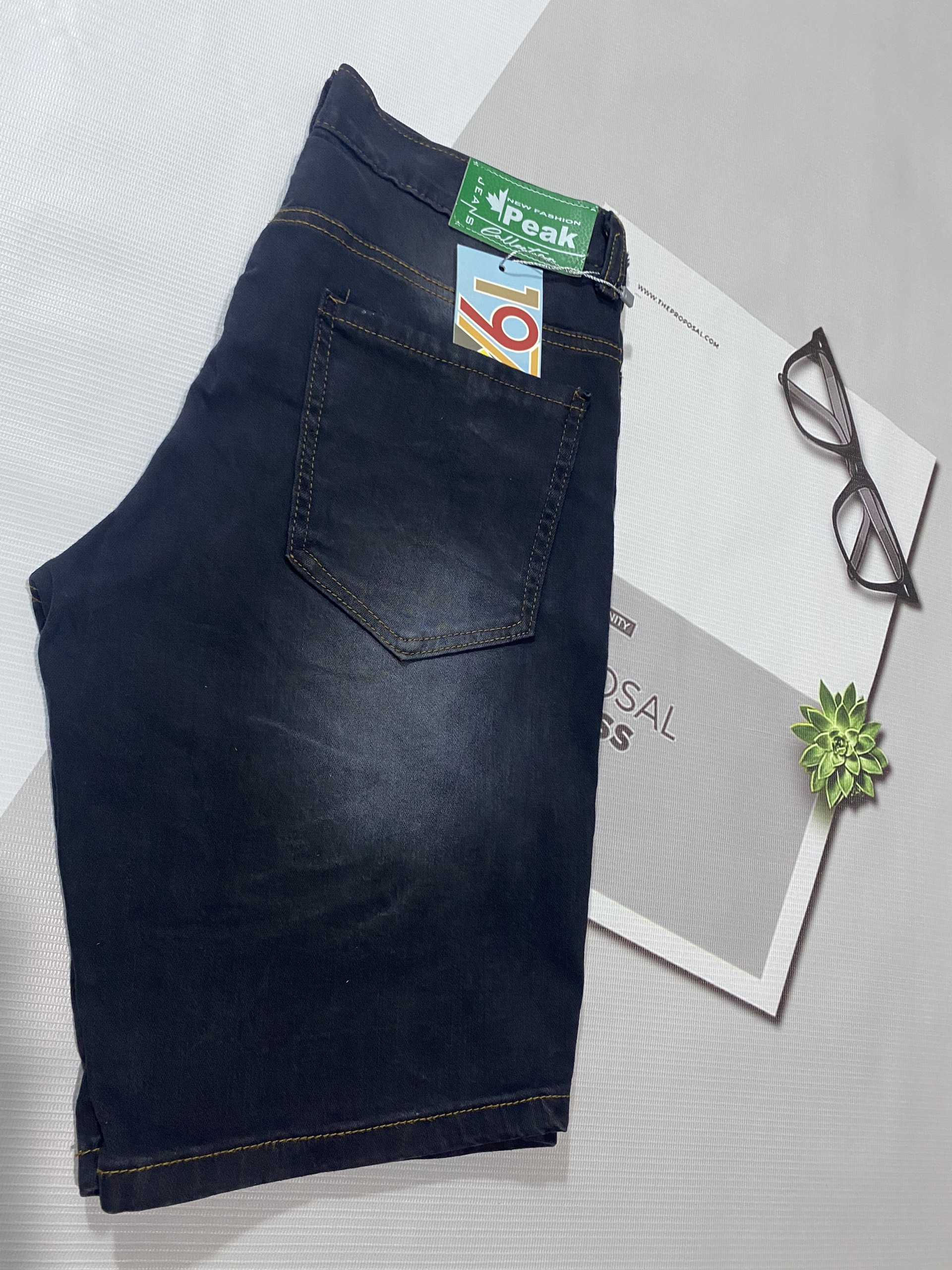 Quần Short Jean Nam Cao Cấp - Co Giãn
