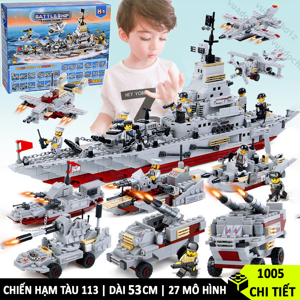 Đồ chơi cho bé Lego Tàu Chiến 113 lắp ráp mô hình chiến hạm bảo vệ bờ biển