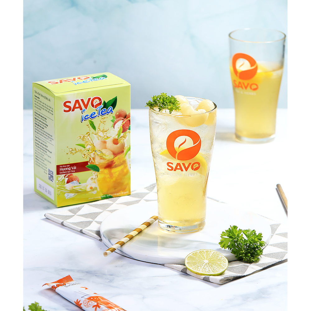 Trà Vải Hòa Tan SAVO (Lychee Icetea) - Túi 800g