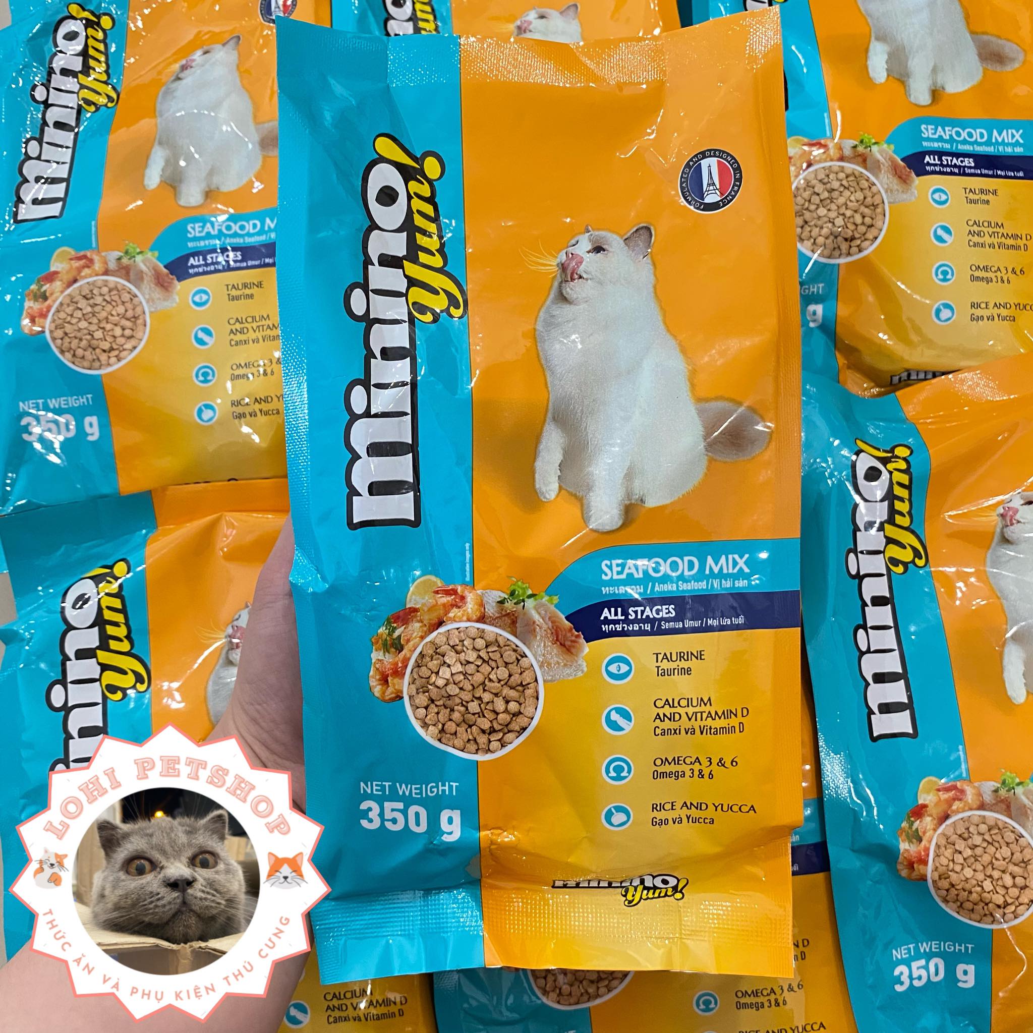 [minino yum] Thức ăn hạt minino yum 350gr cho mèo