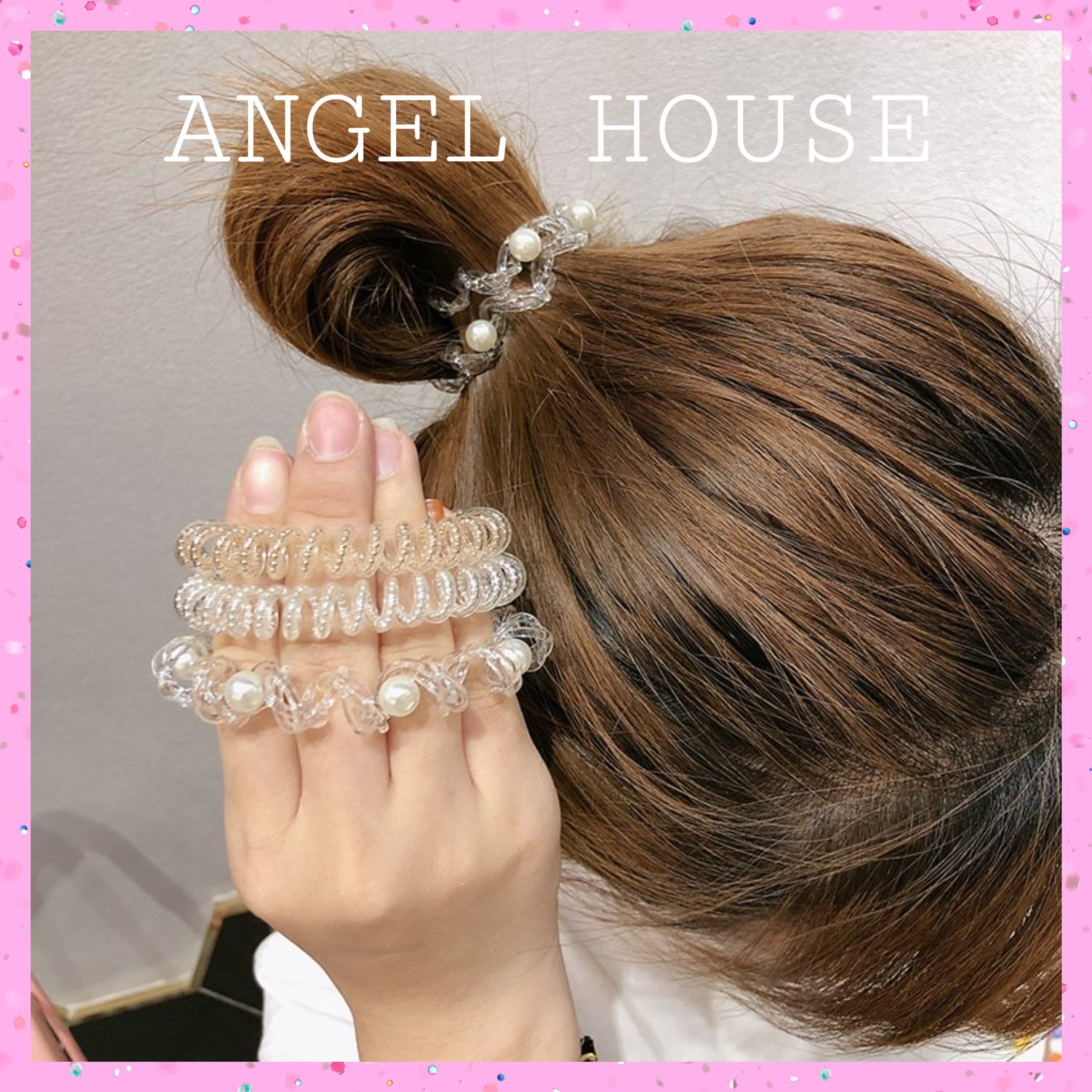 Dây cột tóc ,buộc tóc lò xo siêu xinh cho nữ angel.house