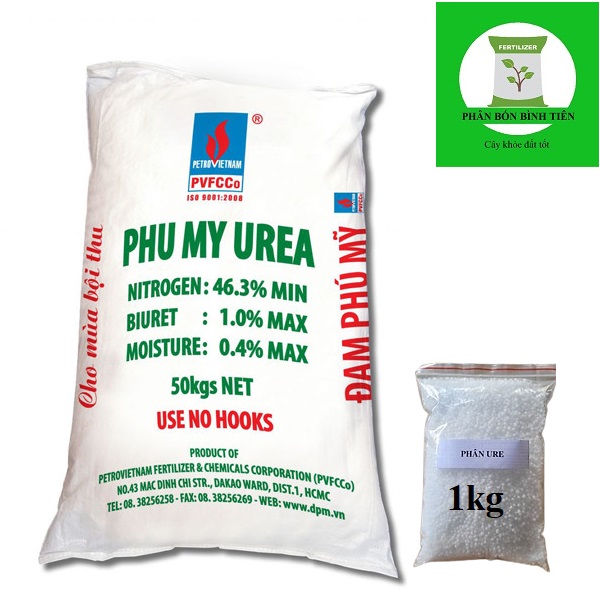 Phân Đạm Ure 1kg – Tăng Năng Suất, Lá Xanh Mướt, Chồi Mập Khỏe