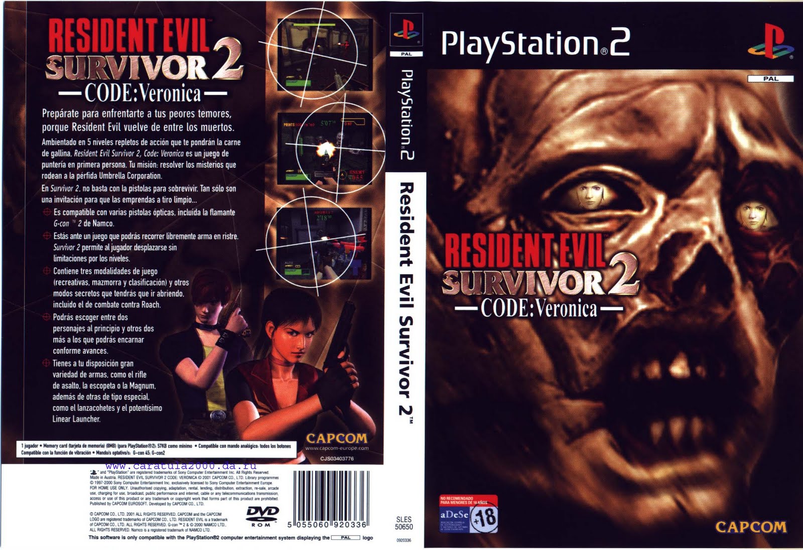 Đĩa game PS2, Resident Evil Survivor 2 – Code: Veronica. cho PS2