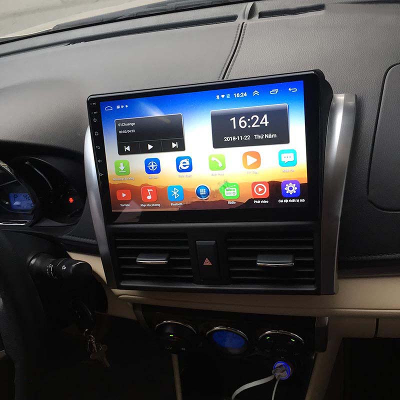 Mặt dưỡng màn hình android cho xe TOYOTA VIOS 2012-2018