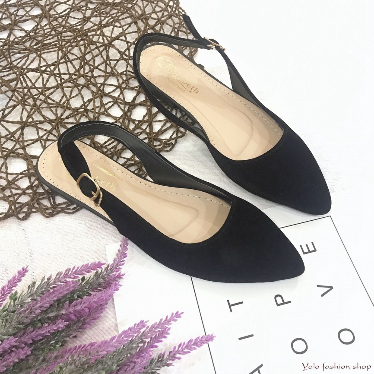 GIÀY BÚP BÊ BB22 HỞ GÓT BASIC - PHIÊN BẢN DA LÌ VÀ DA LỘN MỀM MẠI - VNXNK