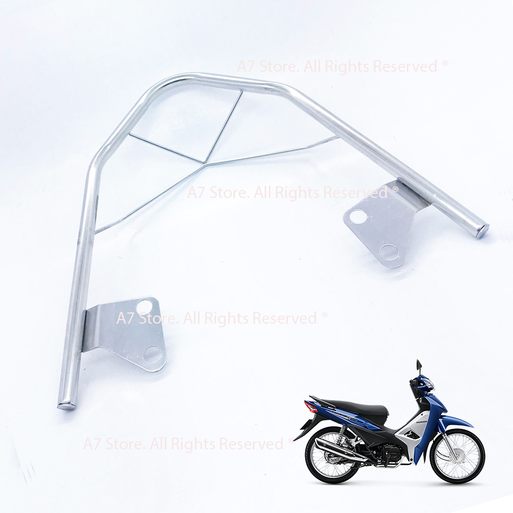 Khung inox bảo vệ đèn lái wave alpha