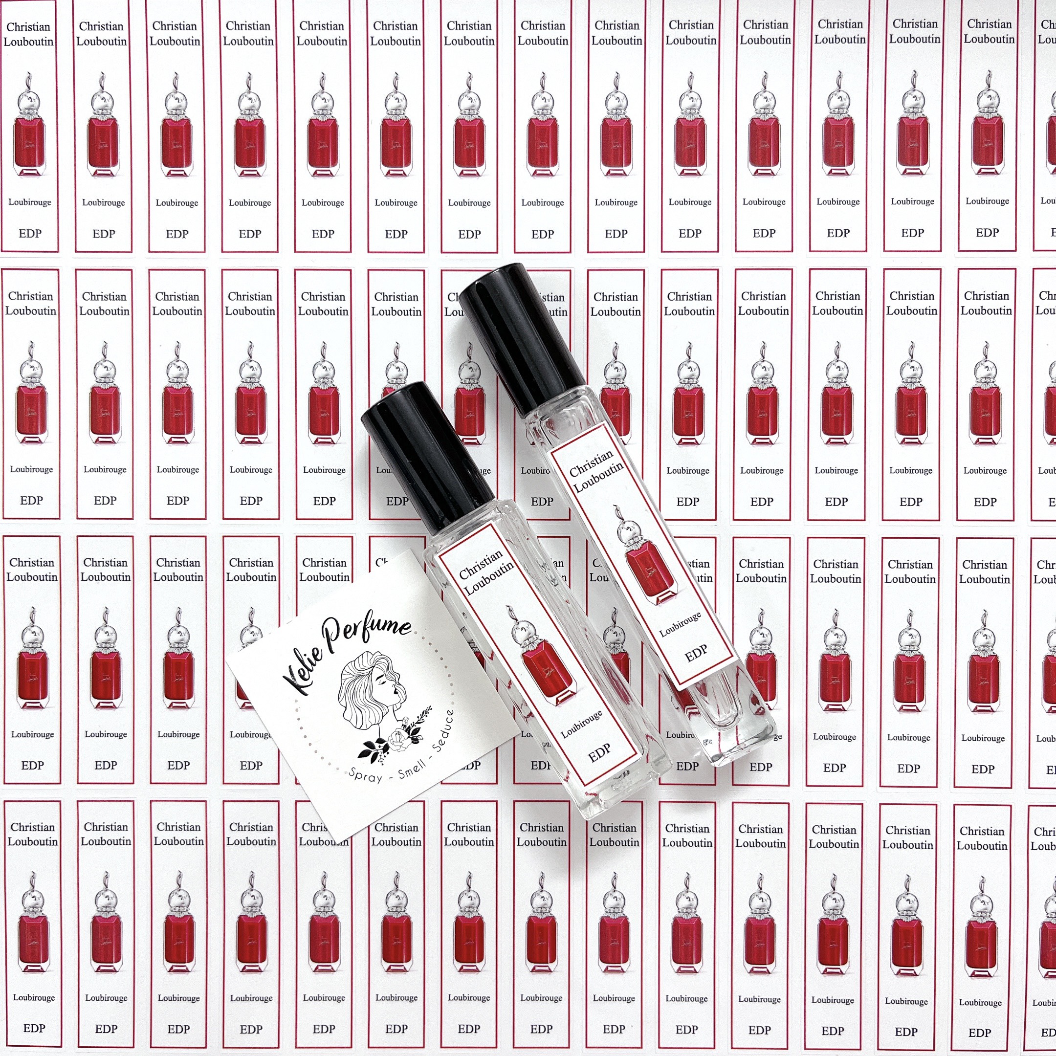 [HCMC] combo 10 PCs Christian louwatin perfume bottle sticker for full range bottle