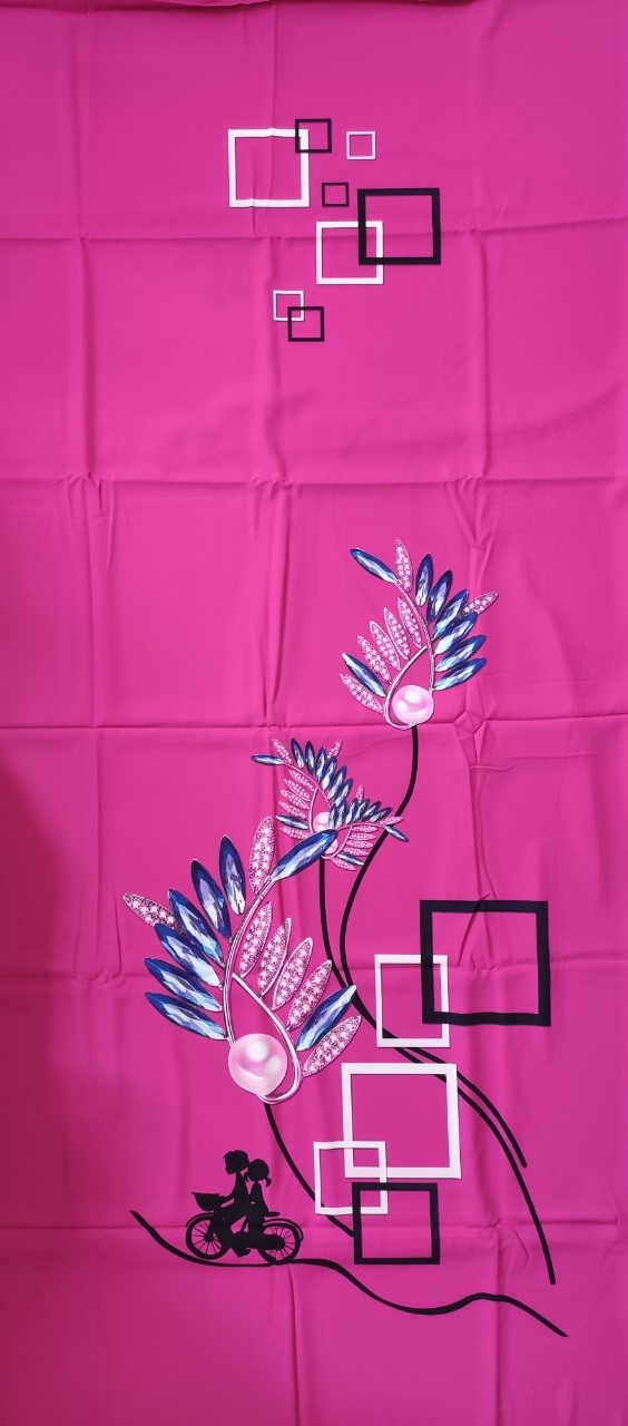 [HCM]Vải áo dài cao cấp hoạ tiết hình học - lụa Bảo Anh