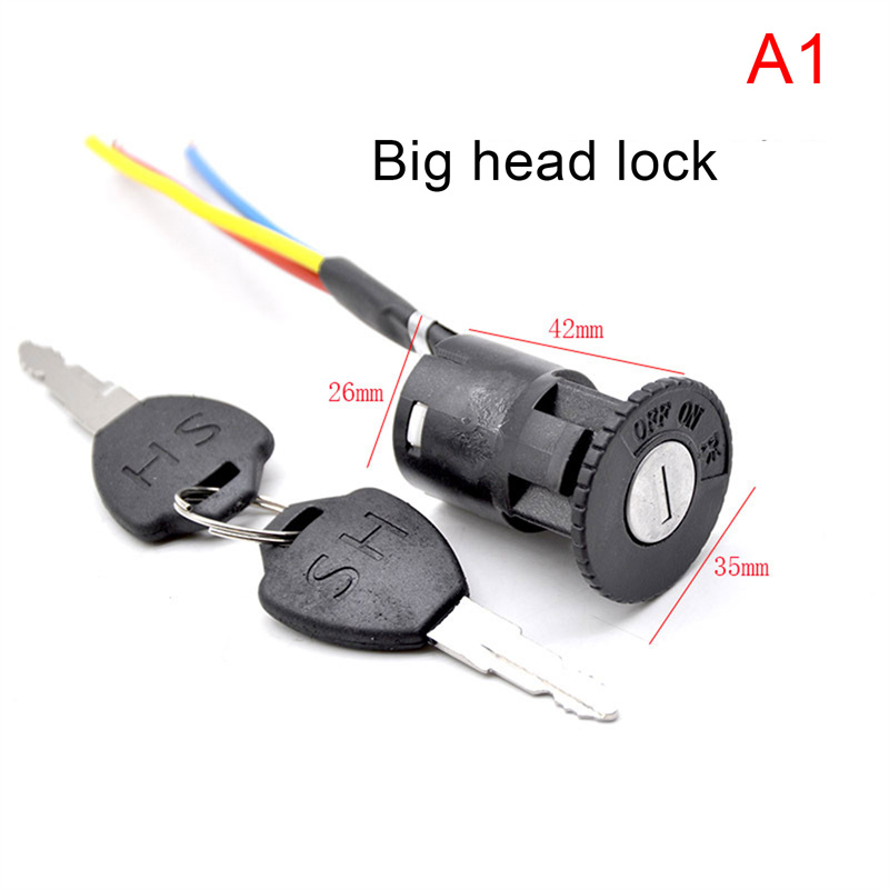 Asahi Motor Khóa công tắc đánh lửa khóa điện Phụ tùng xe đạp di động thông dụng cho xe đạp điện