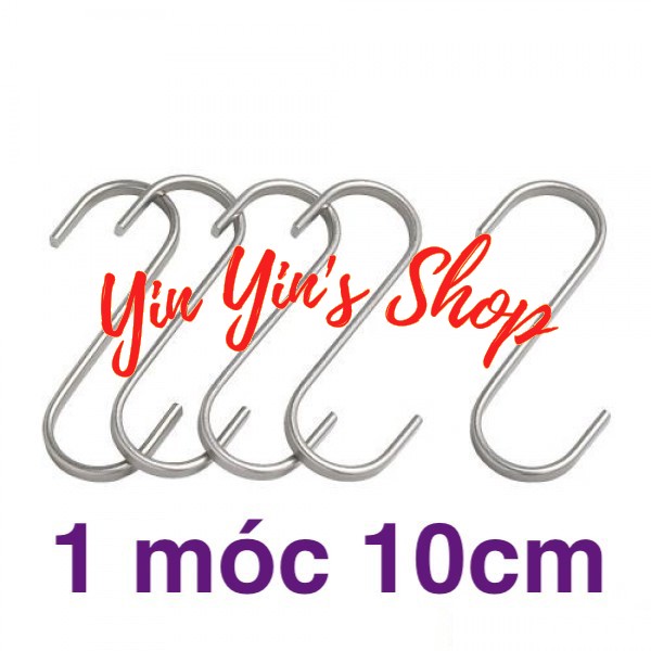 Một móc chữ s treo đồ tiện lợi inox size 10cm