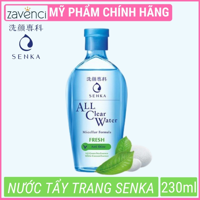 Nước tẩy trang SENKA All Clear Water làm sạch sâu, ngăn ngừa mụn và bụi bẩn không gây kích ứng - Zavenci Offical