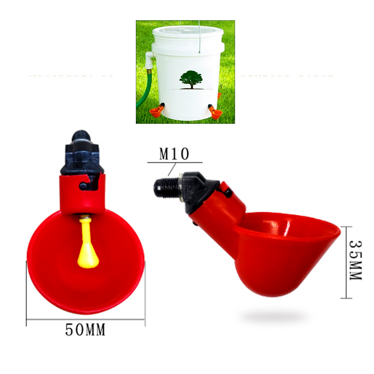 Máng uống tự động cho gà vịt dễ lắp đặt