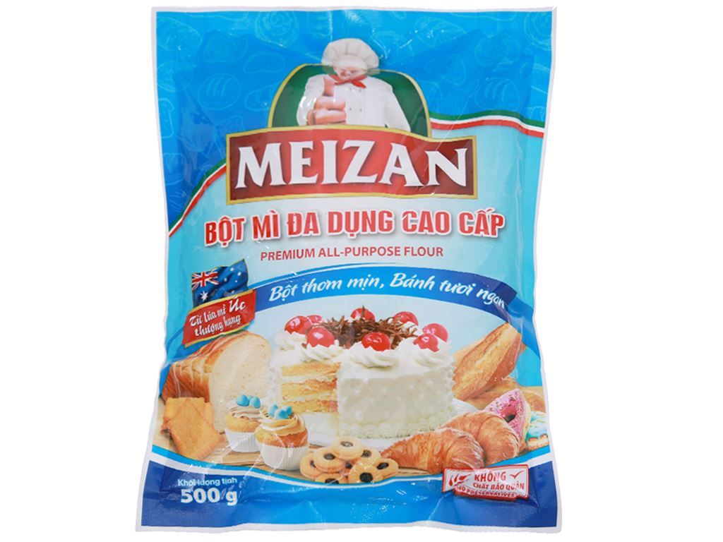 bột mì đa dụng cao cấp Mezan gói 500g