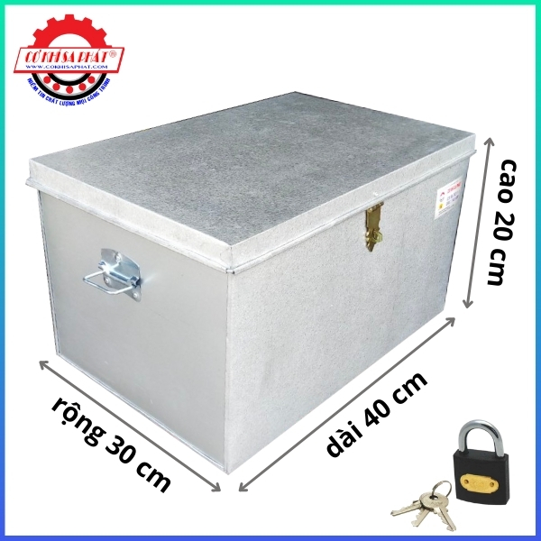 Thùng đựng đồ nghề sửa xe có khóa (Kích thước 40 x 30 x 20 cm)