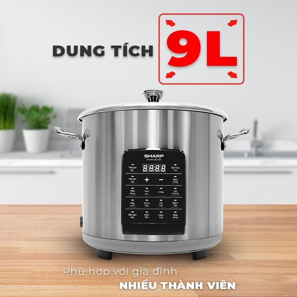 Nồi điện đa năng Sharp KN-MC90V-ST (9 Lít)