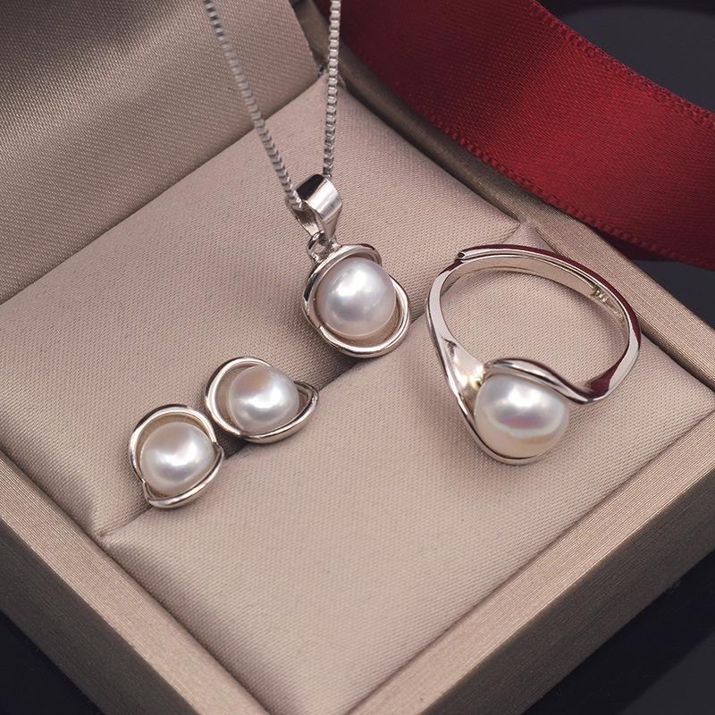 Bộ Trang Sức Ngọc Trai Nữ Hoàng Trang Sức Bạc Đính Ngọc Trai - BNT611 - Bảo Ngọc Jewelry