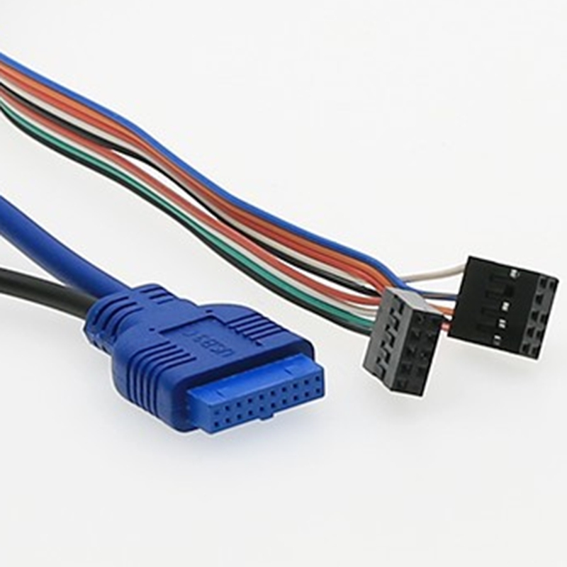 USB 2.0+ 3.0 Port Chassis PC Computer Case Audio Front Panel Replace Cable 70cm