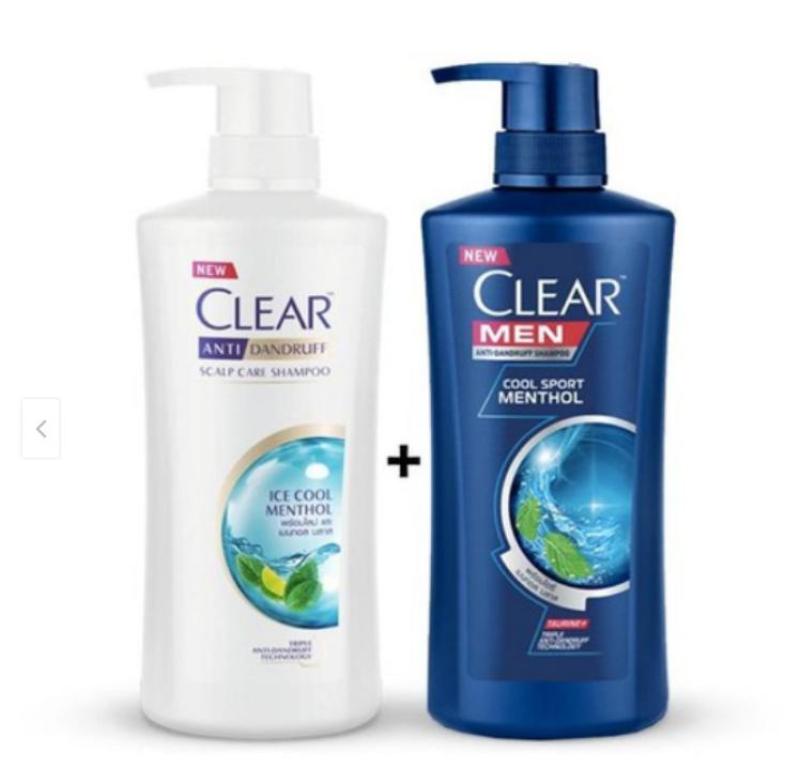 COMBO 2 CHAI DẦU GỘI CLEAR _clearmen và bạc hà - DẦU GỘI nhập khẩu