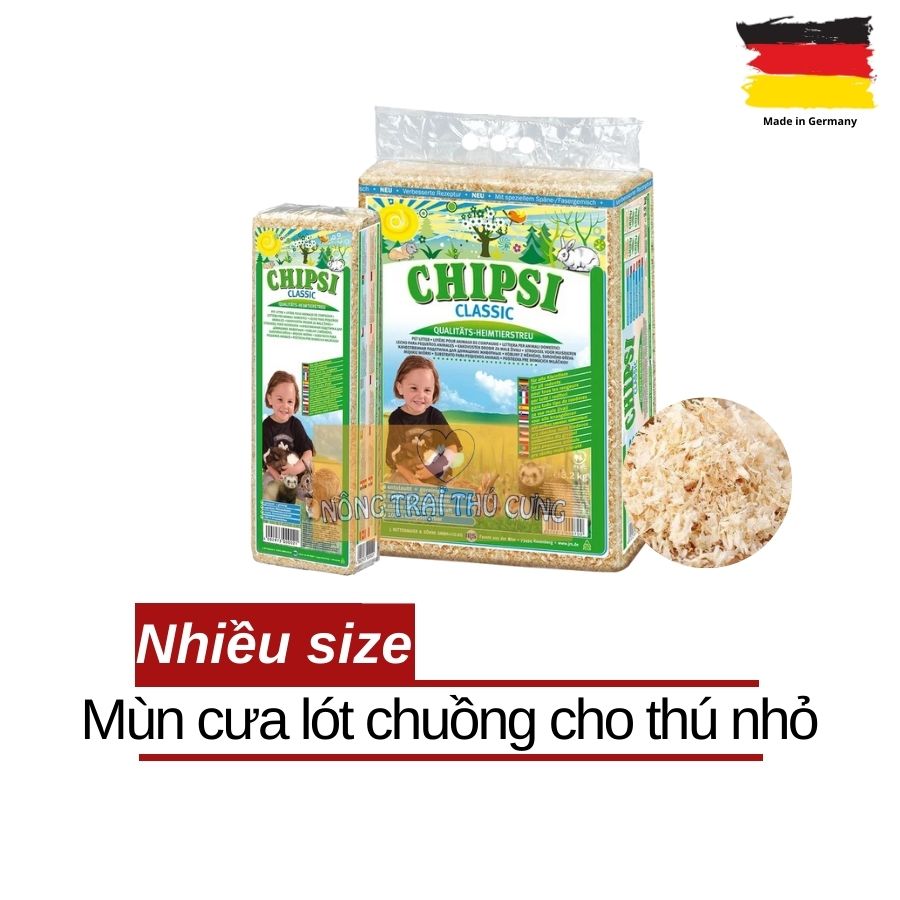 Mùn cưa lót chuồng chipsi classic cho hamster, thỏ, bọ - siêu an toàn, khử mùi tốt -