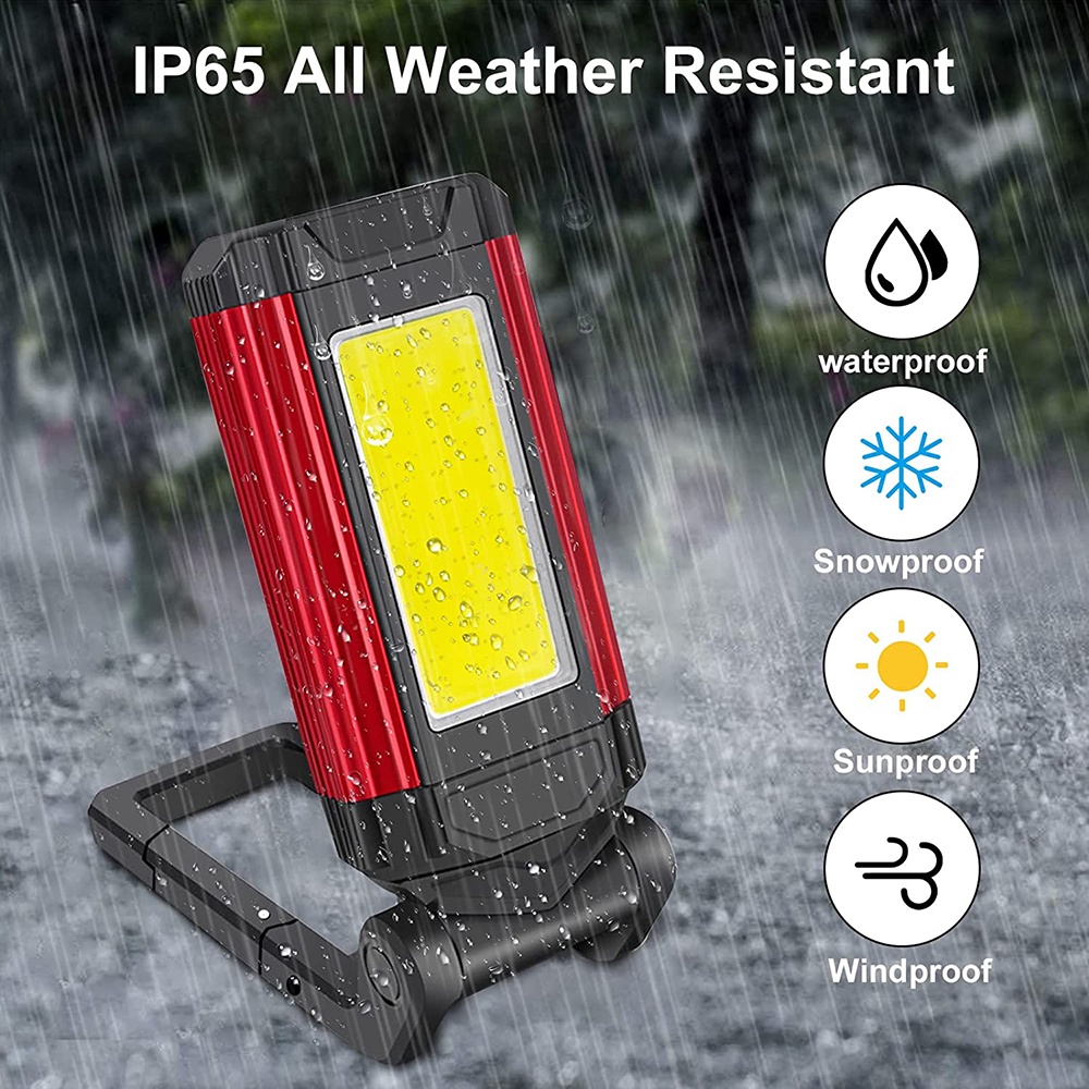 Super bright and practical led USB rechargeable magnetic charging light with magnetic suction clip adjustable LED work light delivery angle fast