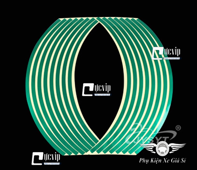 [HCM]Bộ Tem Dán Vành (Niềng) Xe Phản Quang Cao Cấp (2 Bánh)MS3151
